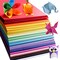 200 Pieces Origami Paper,20 Vivid Colors - Double Sided - 6 Inch Square, Easy Fold Paper for Kids Adult Beginners Training Arts & Crafts Projects.
